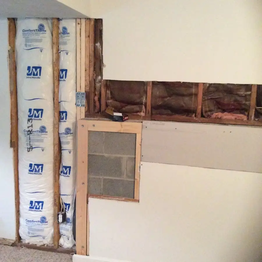 Wall insulation replacement during Structural Drying in Quincy